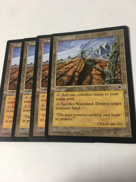 MTG 不毛の大地 不毛の大地⁄Wasteland 4枚セット TMP 英語版 英語