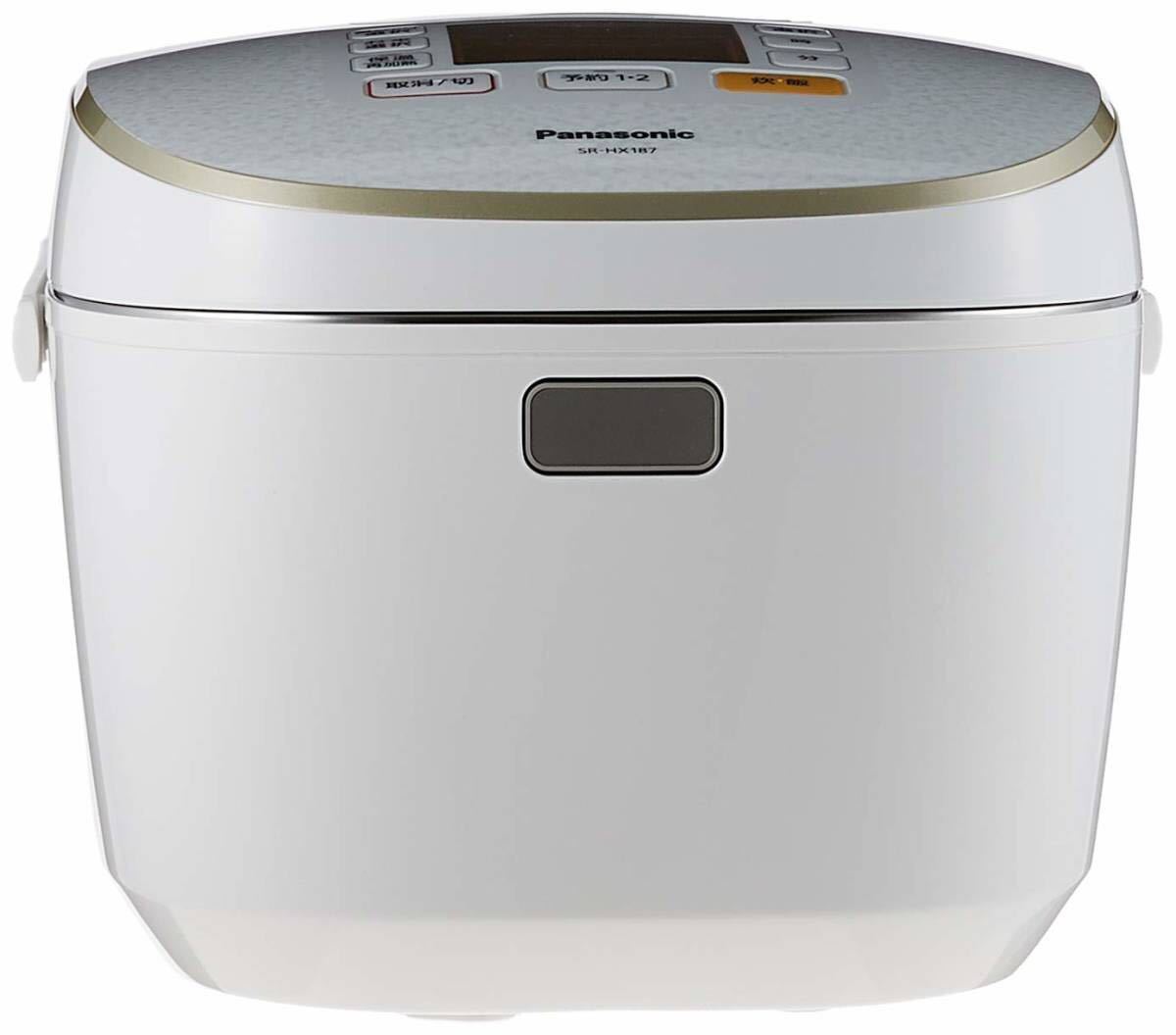 【新品・送料無料】パナソニック 1升 炊飯器 IH式 大火力おどり炊き スノーホワイト SR-HX187-W