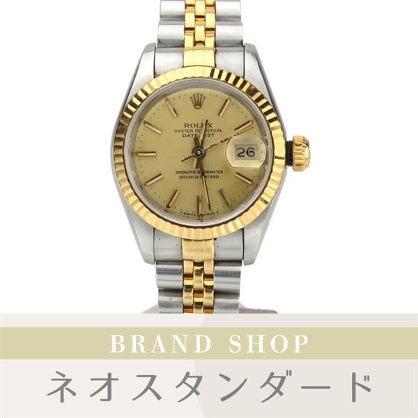 1円～ ロレックス オイスターパーペチュアル デイトジャスト 69173 cal．2135 ゴールド文字盤 腕時計 ROLEX