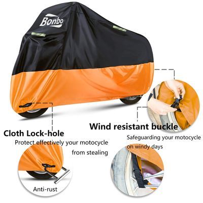  ♪未使用♪ Bonbo バイクカバー ? オールシーズン防水アウトドア用保護カバー ? 100 インチのツアー_3