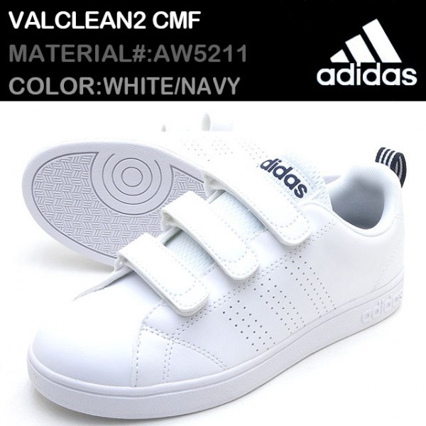 ≪1円≫■アディダス/adidas■VALCLEAN2 CMF■WHITE/NAVY US8/26cm AW5211
