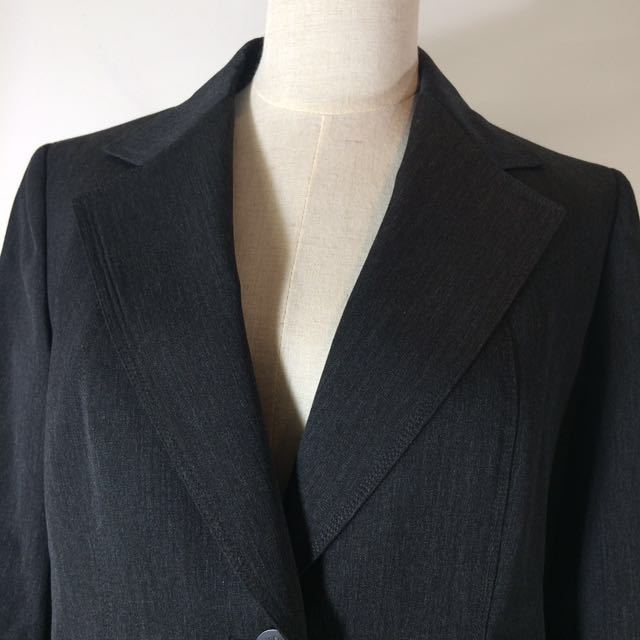 美品 バーバリー BURBERRY ジャケット グレー ビジネス リクルート サイズ42 レディース