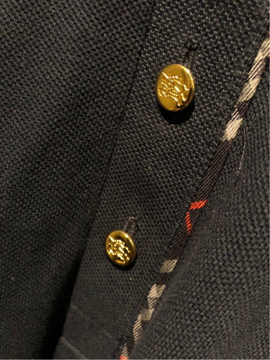 超希少 新品同様 イングランド製 Burberrys ロゴ刺繍 金ボタン