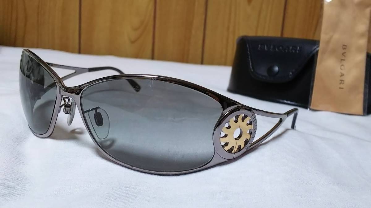 ブルガリ ガクト着 - レア 正規 トンドサンメタルサングラス黒 BVLGARI 
