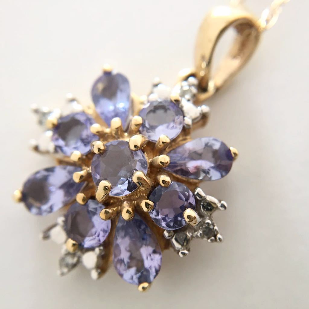 Duneier of New York・ 10金ネックレスです!!＼(^-^)／ DNYC ダニアオブニューヨーク K10 色石 ダイヤ ネックレス 美品 DNYC