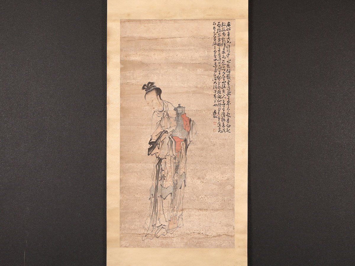 【模写】【伝来】委託品 n6616〈黄慎〉人物図 中国画 揚州八怪