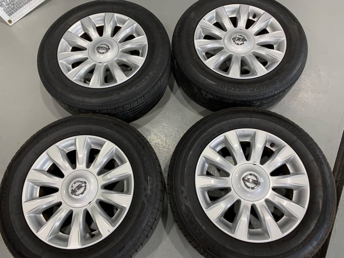 205/65R16 ブリヂストン ネクストリー 4本 中古 日産 ティアナ 16