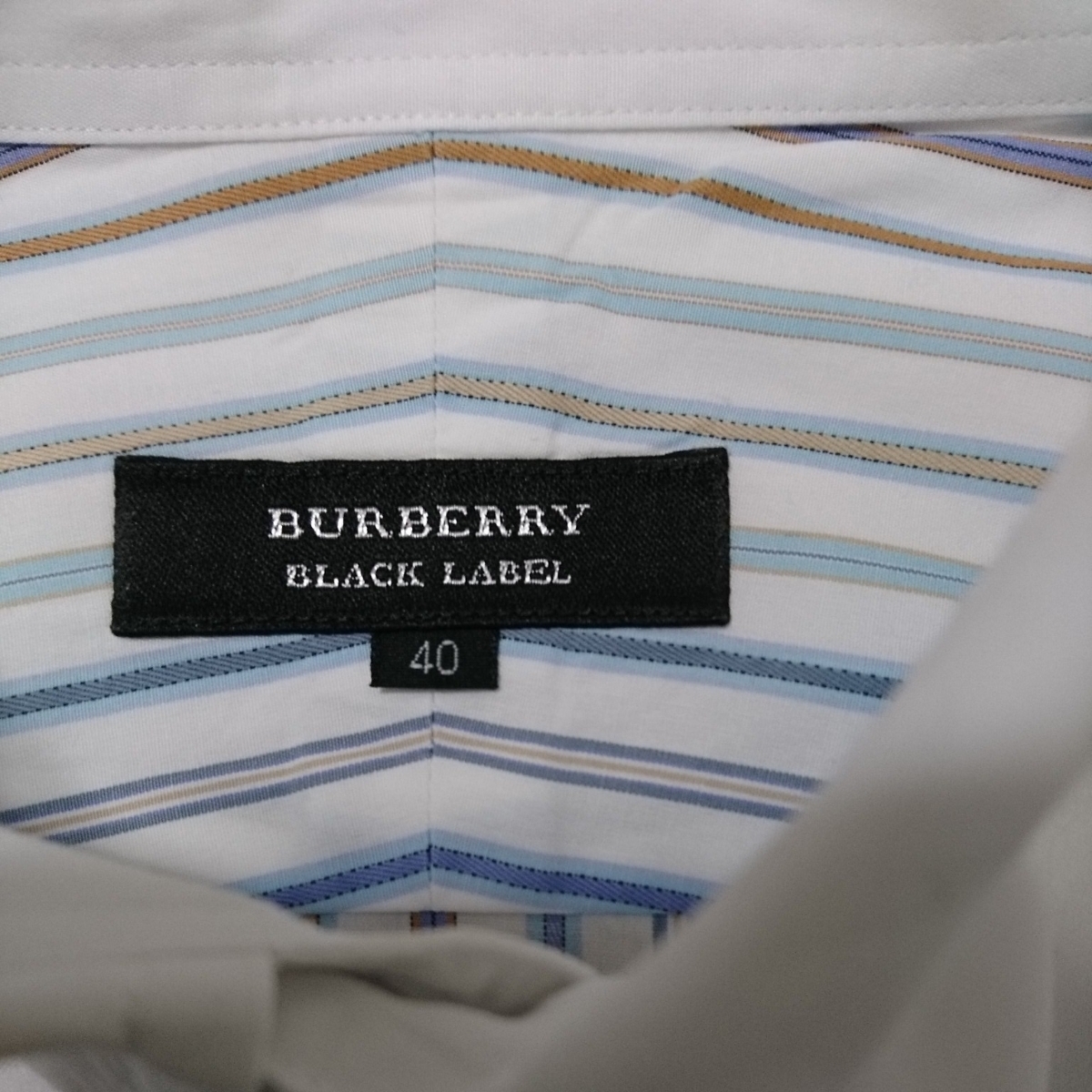 バーバリーブラックレーベル BURBERRY BLACK LABEL シャツ ストライプ サイズ40