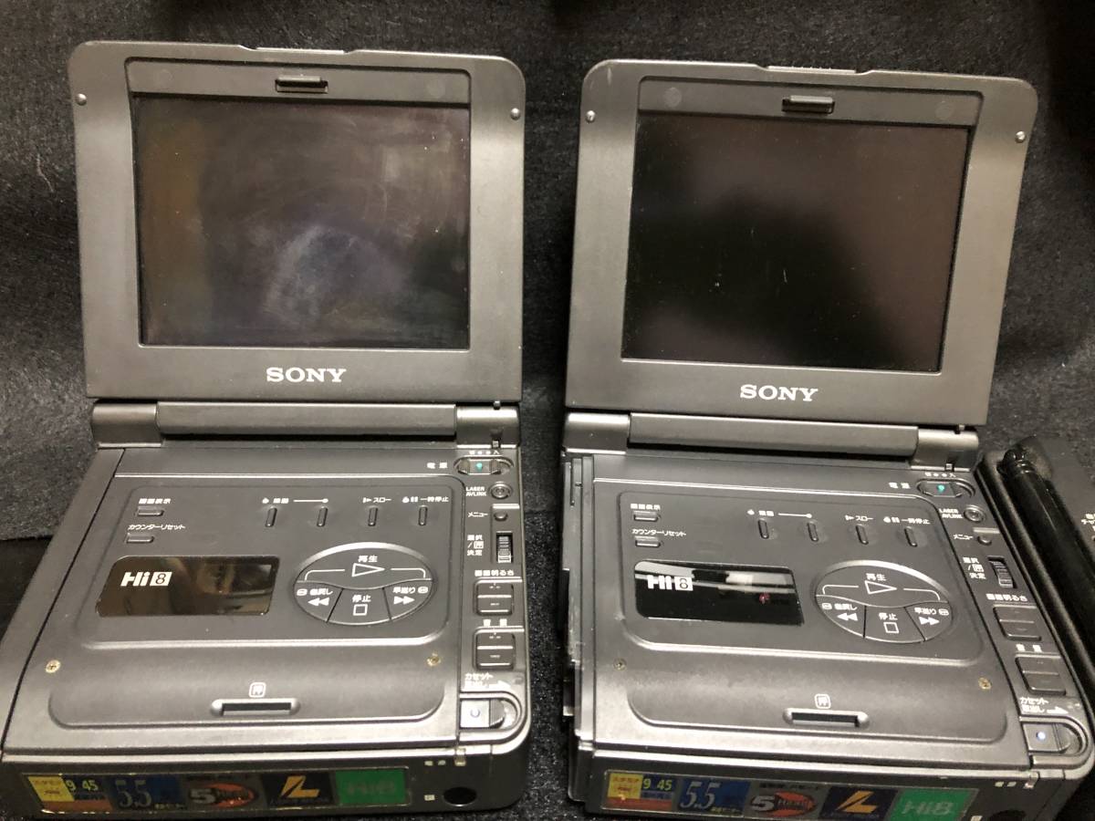 SONY Hi8 ビデオカセットレコーダー VIDEO WALKMAN GV-A700 2台セット_4