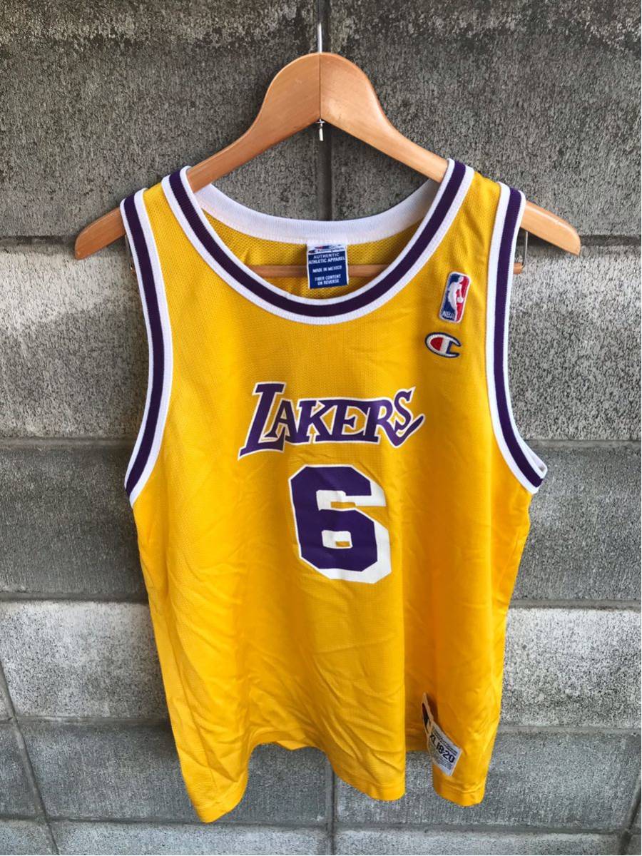 安い，最新作 アメリカ買い付け品 1990s LAKERS x Champion レイカーズ x チャンピオンゲームシャツ メッシュ タンクトップ XL 18-20 ボーイズ(タンクトップ)｜売買されたオークション情報、yahooの商品情報をアー タンクトップ