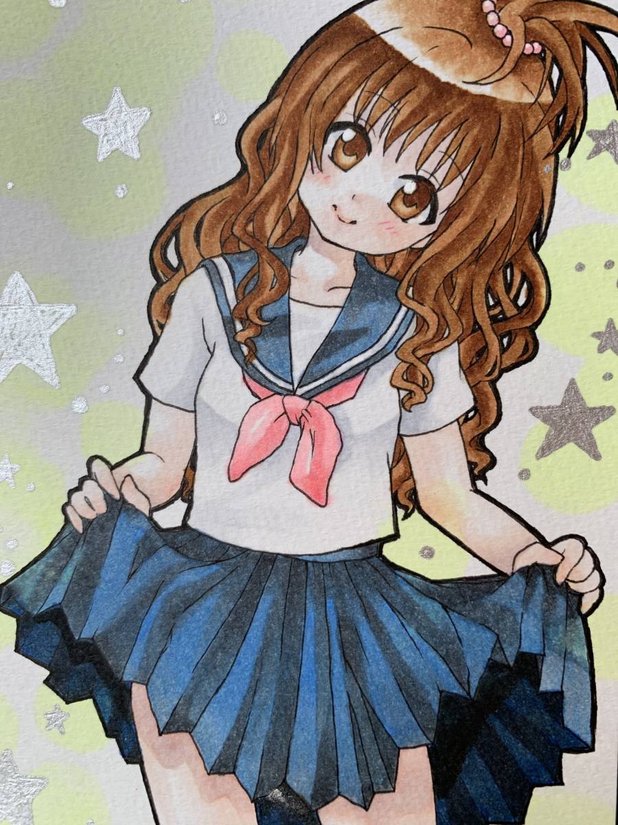 手描きイラスト To Loveる 結城美柑 セーラー服 手描きイラスト 売買されたオークション情報 Yahooの商品情報をアーカイブ公開 オークファン Aucfan Com