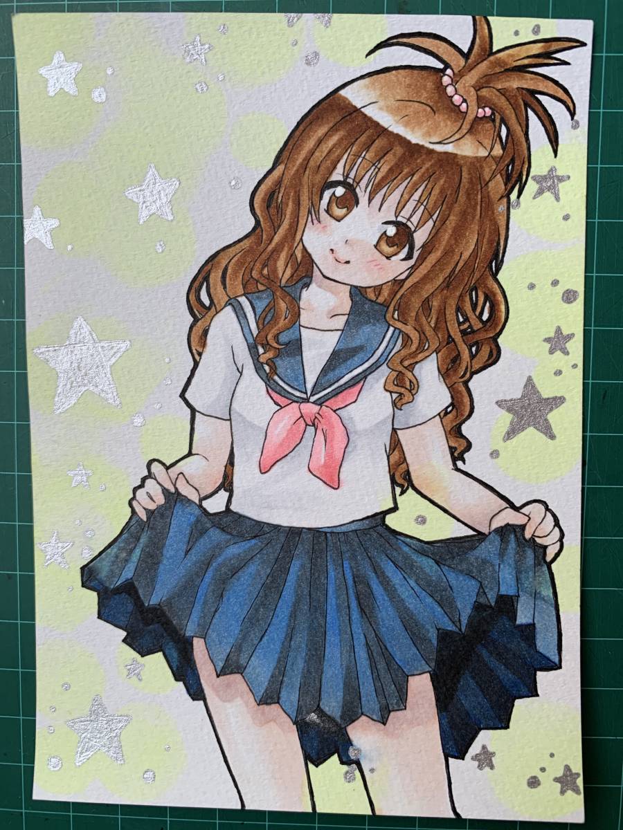 手描きイラスト To Loveる 結城美柑 セーラー服 手描きイラスト 売買されたオークション情報 Yahooの商品情報をアーカイブ公開 オークファン Aucfan Com