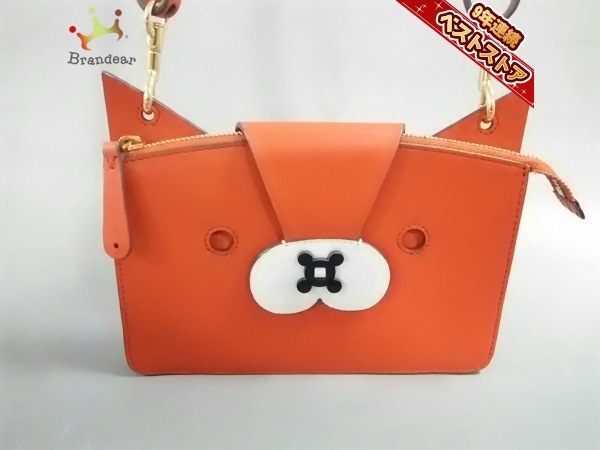 HOT，お買い得 アニヤハインドマーチ Anya Hindmarch ショルダーバッグ クロスボディ ポーチ レザー ブラウン&times;白&times;黒 キツネモチーフ バッグ(レディースファッション)｜売買されたオークション情報、ya その他