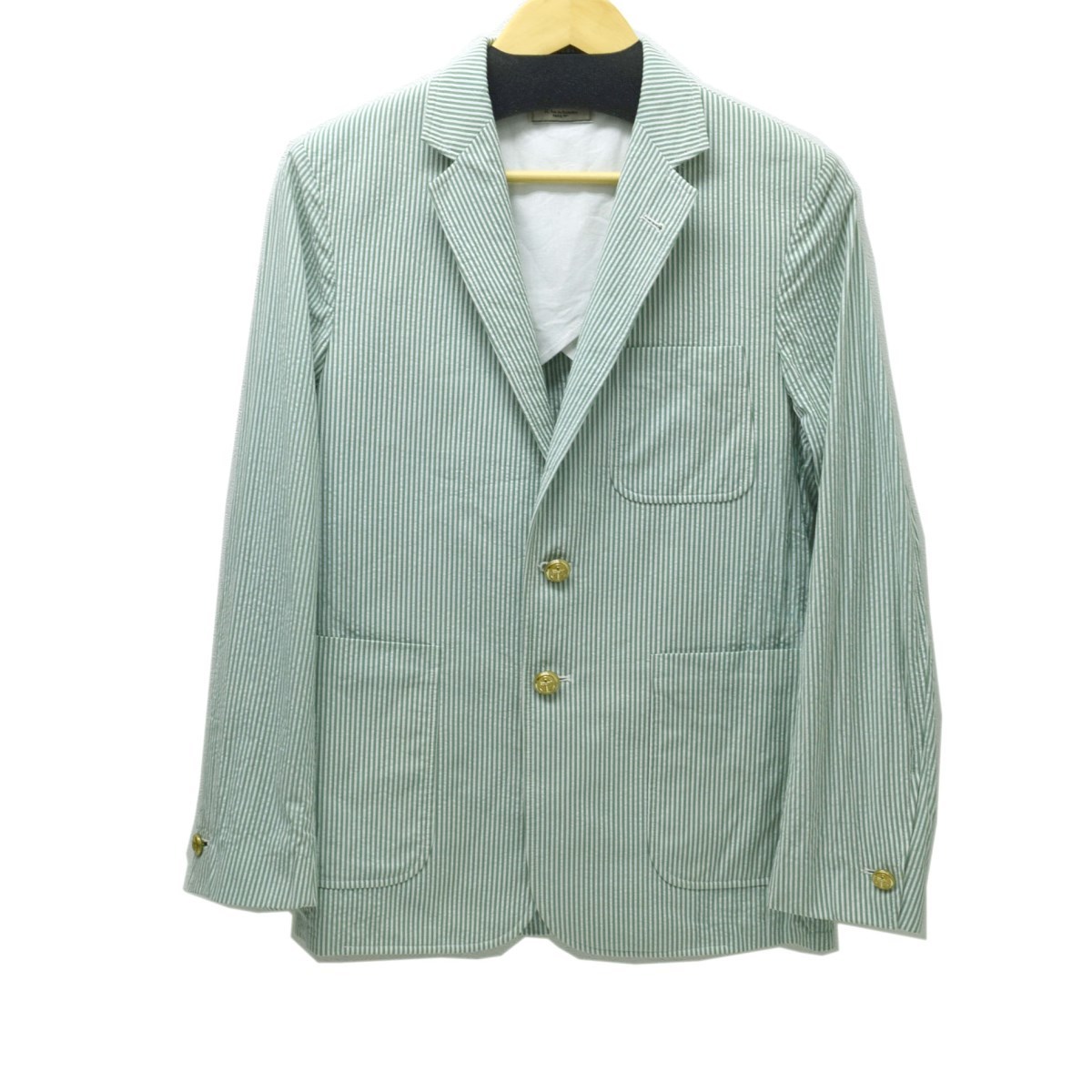 メゾンキツネ MAISON KITSUNE シアサッカーストライプジャケット 商品 