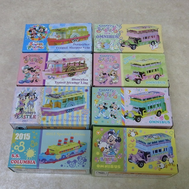 未開封 トミカ ディズニー イースター オムニバス 2014・15・16/トランジットスチーマーライン 2014・15・17/S.S.コロンビア等 8台set【10