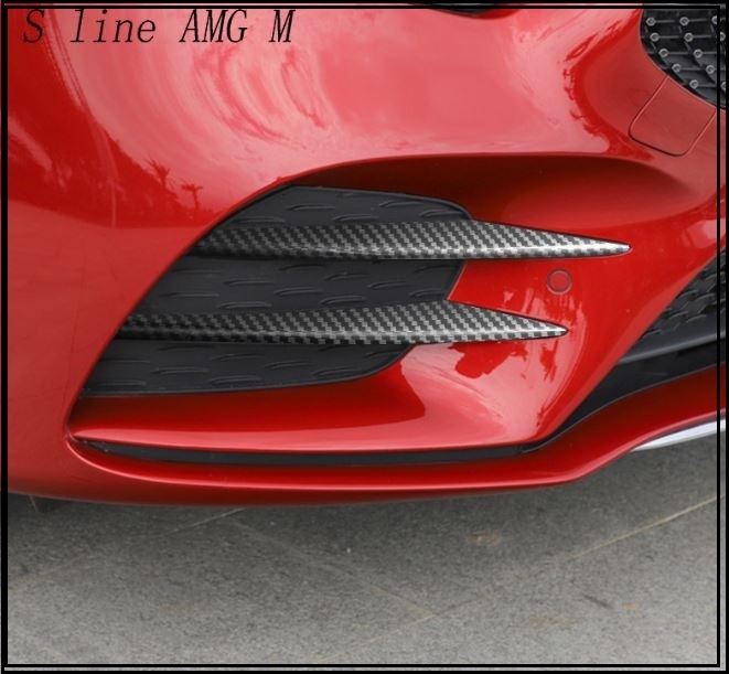 メルセデス・ベンツ 新型Aクラス W177 カーボン タイプ グロスブラックタイプ フロントバンパーフィンカバー エアロ AMG A45 A35_1