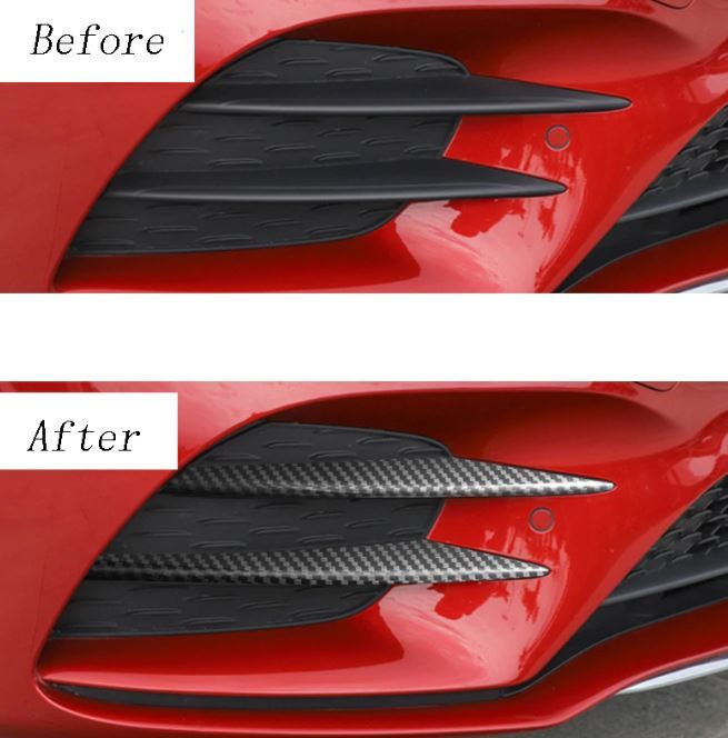 メルセデス・ベンツ 新型Aクラス W177 カーボン タイプ グロスブラックタイプ フロントバンパーフィンカバー エアロ AMG A45 A35_5