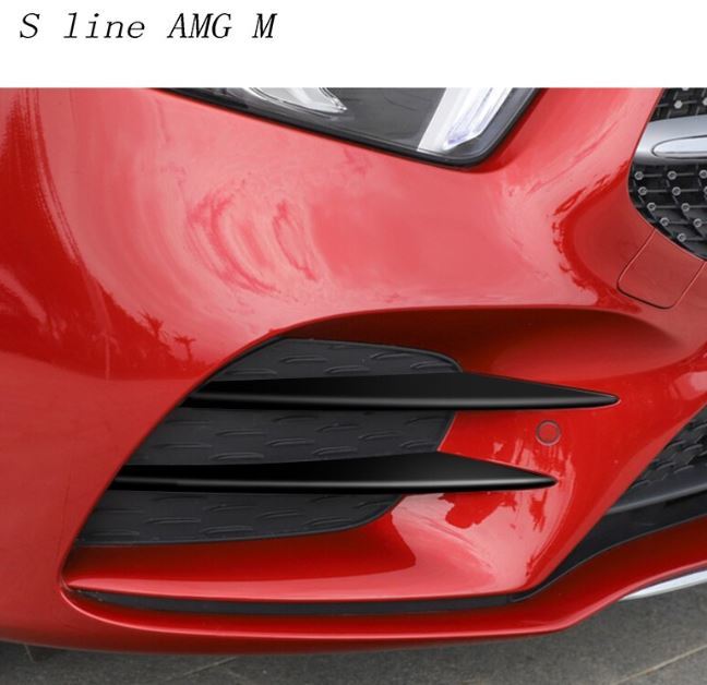 メルセデス・ベンツ 新型Aクラス W177 カーボン タイプ グロスブラックタイプ フロントバンパーフィンカバー エアロ AMG A45 A35_6