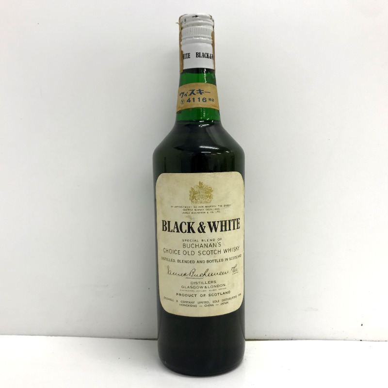古酒 BLACK＆WHITE ブラック＆ホワイト 760ml 43％ 特級 従価 スコッチ