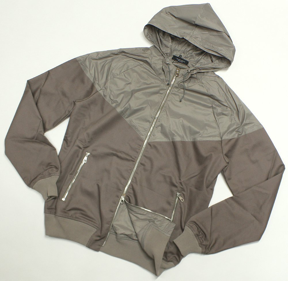 72％OFF◆エグゼのエレガンテスポーティ！【 ROBERTO COLLINA / ロベルトコリーナ (伊 】フーデット コンビデザインブルゾン 48/綿ナイロン