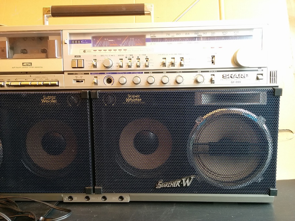 ☆ SHARP GF-999 THE SEARCHER-W レトロ 大型ラジカセ 現状ジャンク FM