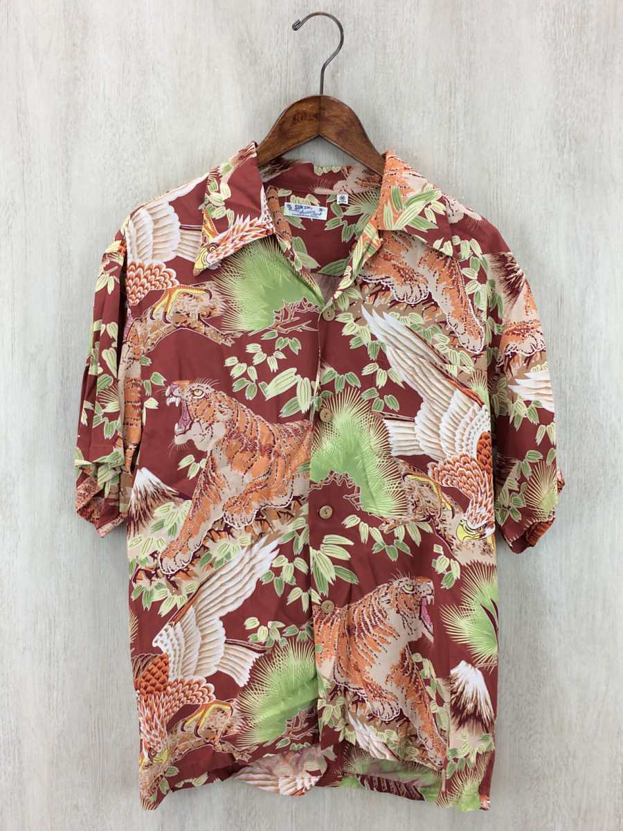 定番人気，大人気 SUN SURF サンサーフ/アロハシャツ/半袖シャツ/M/レーヨン/ブラウン/TIGERS EYE/M32534(Mサイズ)｜売買されたオークション情報、yahooの商品情報をアーカイブ公開 - オークファン 半袖シャツ一般