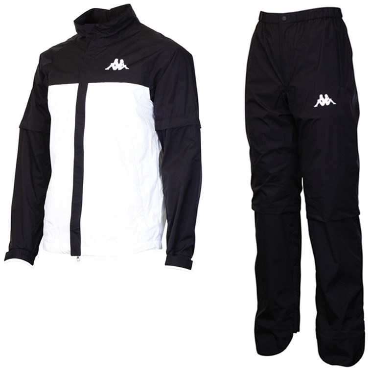 送料無料◆新品◆Kappa カッパ ITALIA レインウェア 上下セット◆(LL)◆KG312RA01◆BK/WT