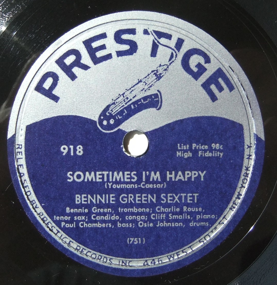 品質保証，定番人気 BENNIE GREEN Sometimes I ' m Happy / Say Jack Prestige 918 78rpm SP(ジャズ)｜売買されたオークション情報、yahooの商品情報をアーカイブ公開 - オークファン ジャズ