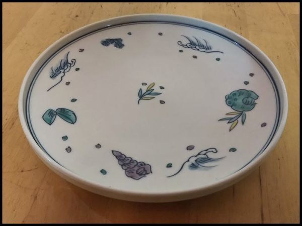 館林源右衛門 染錦 - 碗皿 源右衛門窯 緑彩唐草 コーヒー 紅茶 蓋碗