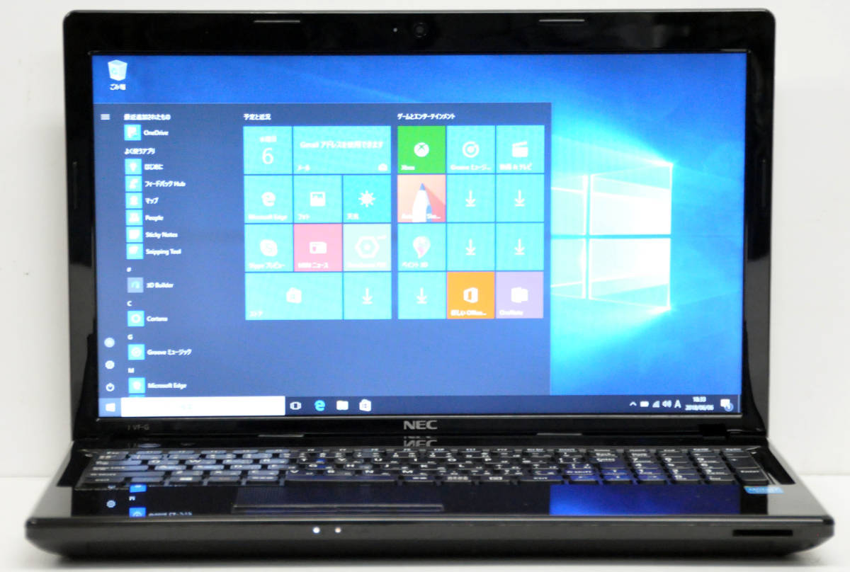 ★ USB3.0*HDMI対応 NEC 大画面15.6インチ VK24LF-H Corei3-3110M 2.4GHz / 4GB / 320GB / 無線 / テンキー / マルチ / カメラ / Win10