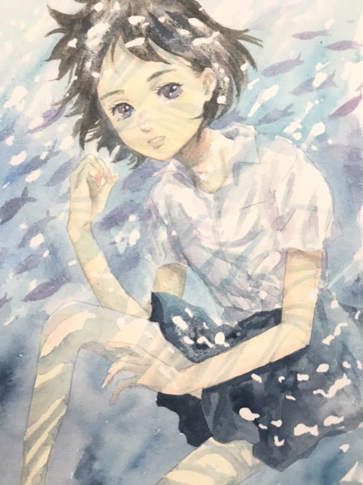 手描きイラスト 海獣の子供 琉花 A5 手描きイラスト 売買されたオークション情報 Yahooの商品情報をアーカイブ公開 オークファン Aucfan Com