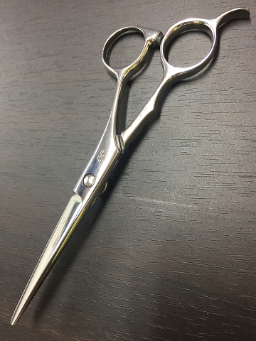 【美品/研磨済】サクシードシザー CAMEL5.5 キャメル 5.5インチ ハマグリ刃 オフセットハンドル_2