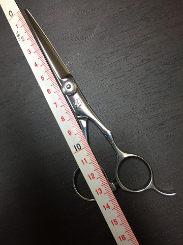 【美品/研磨済】サクシードシザー CAMEL5.5 キャメル 5.5インチ ハマグリ刃 オフセットハンドル_9