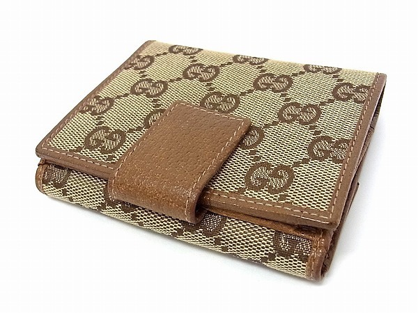 112716の通販 GUCCI(グッチ) ⁄ 2つ折り財布⁄キャンバス⁄レッド