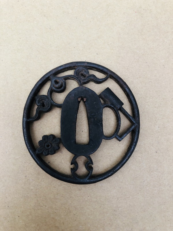 江戸期 鉄鍔 「山水図」 日本刀 武具 甲冑 【公式通販】