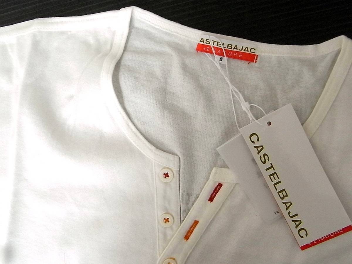 新品 CASTELBAJAC カステルバジャック 半袖 ヘンリーネック カットソー 