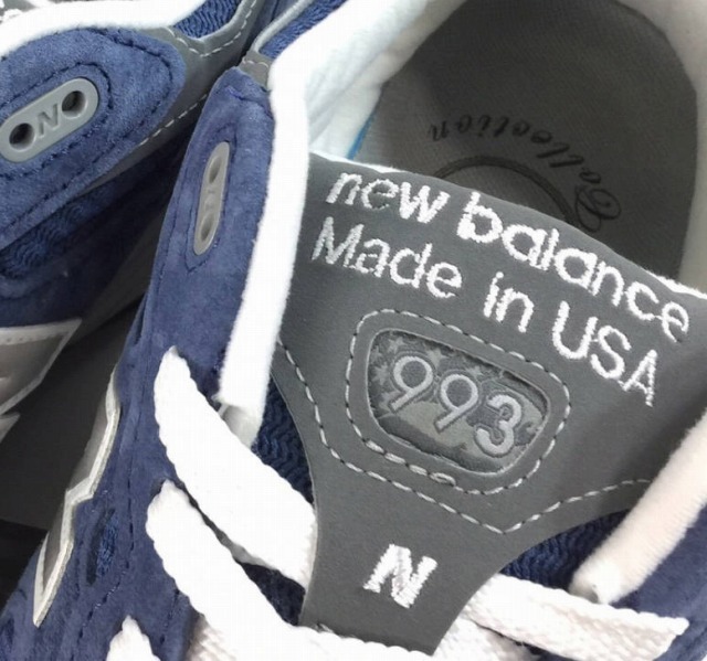 ニューバランス MR993 BALANCE NEW in USA」刺繍が誇らしいUSA製の