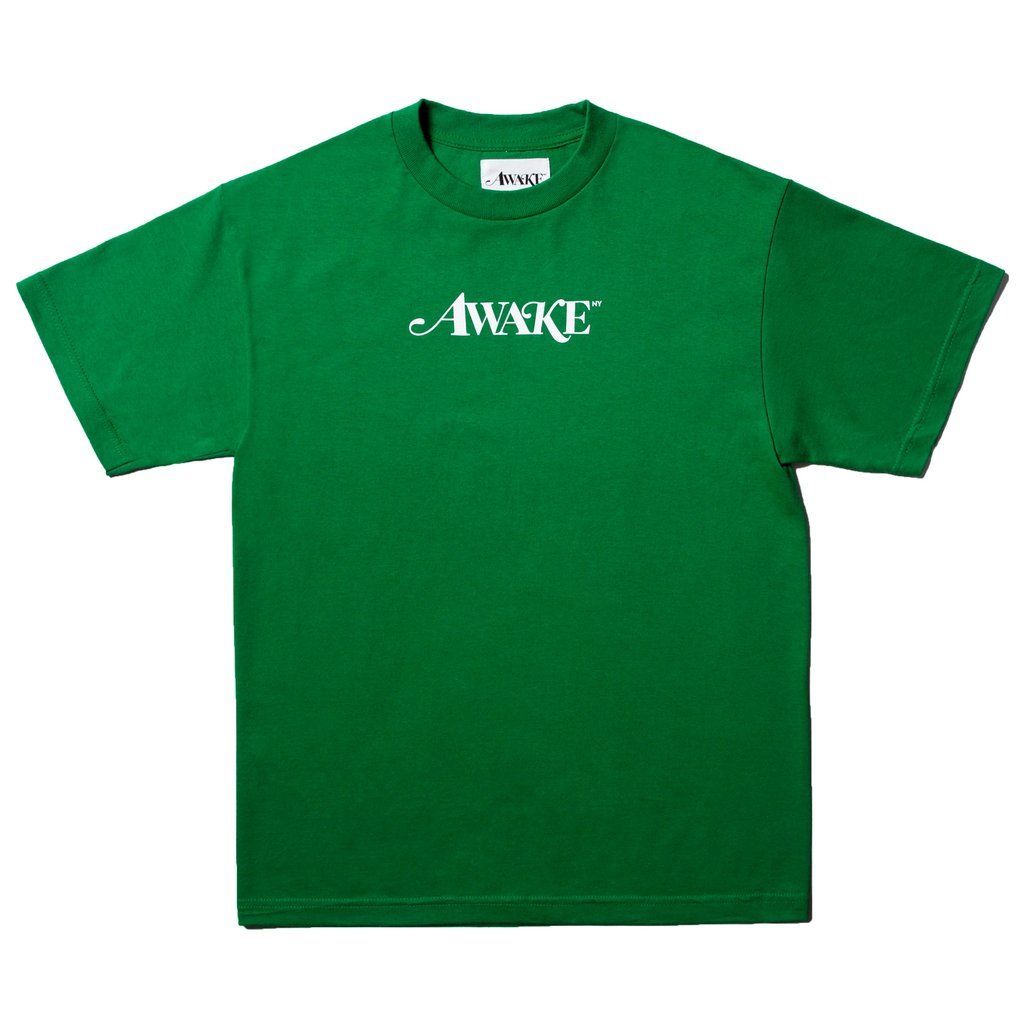 17秋冬 Awake NY Logo Tee Kelly Green M 新品未使用 緑 Medium 17FW Angelo Baque