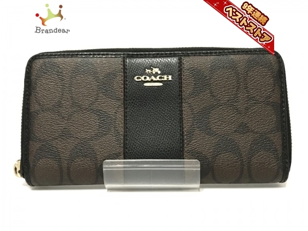コーチ COACH 長財布 F52859 ラグジュアリーシグネチャー PVC(塩化 