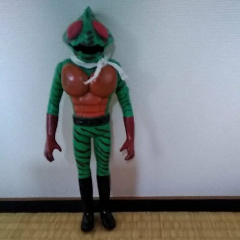 無版権 パチ タイガーセブン風 ミドルサイズ ソフビ 当時物 ソフビ 無