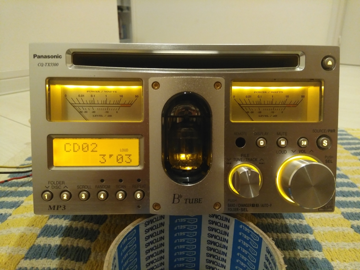 パナソニック CQ-TX5500D 真空管 Panasonic ジャンク品 CDレシーバー 