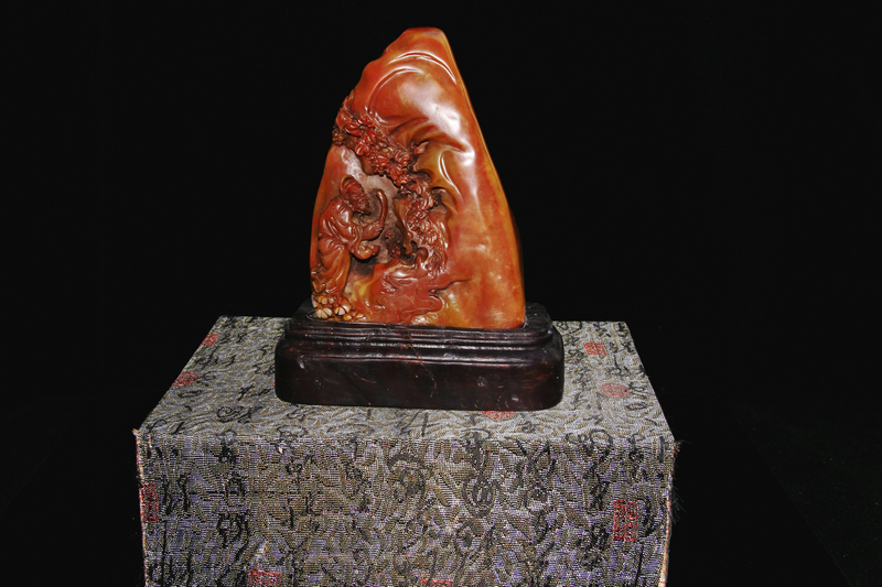 中国　古美術　天然石　寿山石　印鑑　希少品！ 美術品・アンティーク・コレクション d*7様 中国 古美術 天然石 寿山石