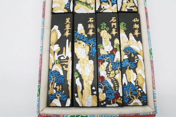 中国墨 古墨 8本セット 徽州墨厰 九龍峯 雲門峯 芙蓉峯