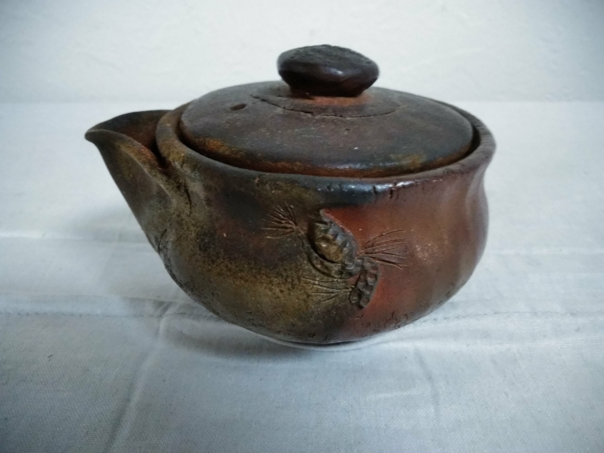 備前焼　宝瓶　茶器　手捻り急須 備前焼 急須 宝瓶 手ひねり 煎茶道具