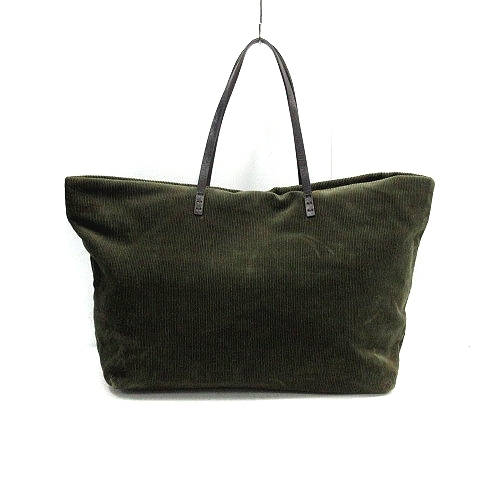 フェンディ FENDI バッグ トート コーデュロイ カーキ /AK