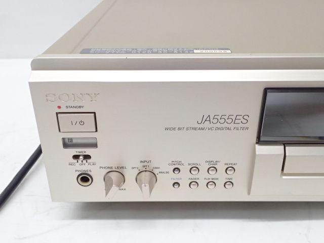SONY ソニー MDプレーヤー MDS-JA555 元箱/リモコン/説明書付き ∩ 5880B-7