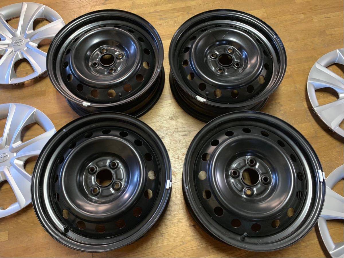 新車外し　トヨタ　ラクティス純正　16インチ　スチールホイール 新車外し】トヨタ ラクティス 純正スチールホイール 4本セット 16×5.5j 4穴