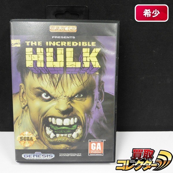 gP644s 箱説有 SEGA GENESIS ソフト THE INCREDIBLE HULK / ハルク | ゲーム(アクション)｜売買され ...
