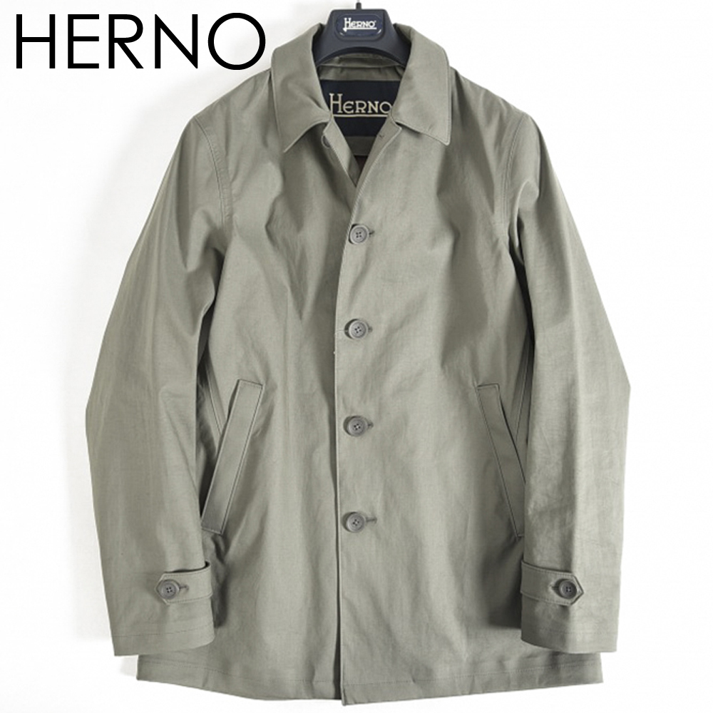 訳あり HERNO ステンカラー コート メンズグレー L イタリア製 50 ヘルノ 298283(コート)|売買されたオークション情報 ...