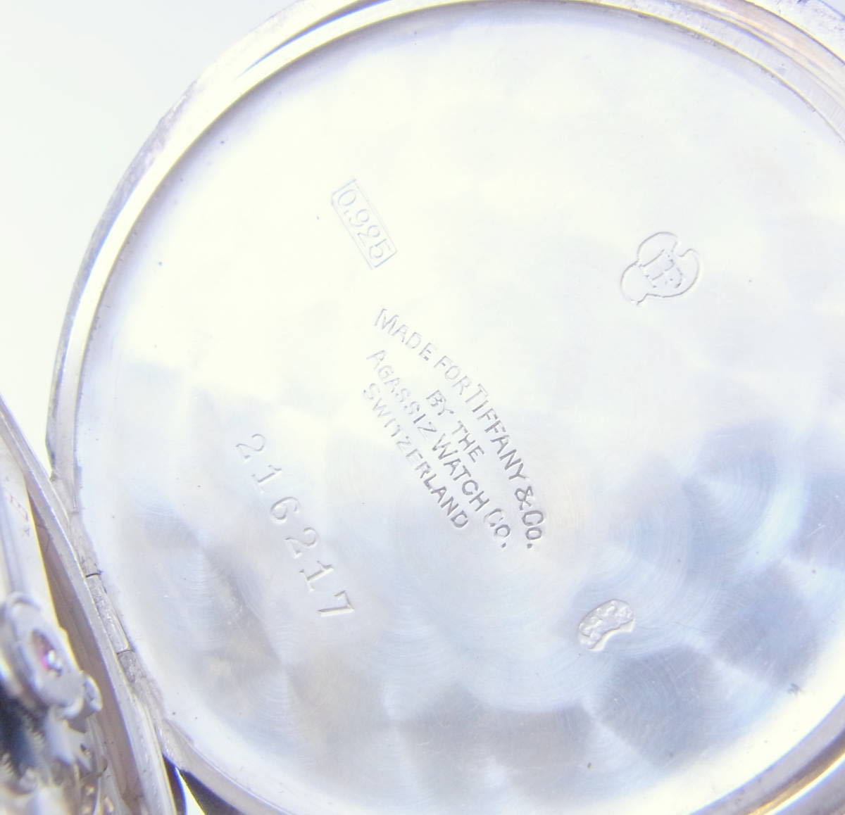 超希少 銀無垢 ティファニー TIFFANY アンティーク 懐中時計 AGASSIZ